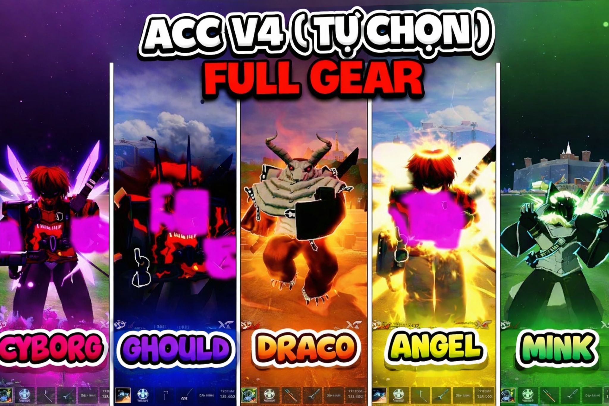 Acc V4 Full Gear Tự chọn